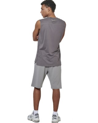 Body Action M Modal Sleeveless Tee Ανδρικό Αμάνικο Γκρι Αμάνικα