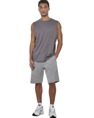 Body Action M Modal Sleeveless Tee Ανδρικό Αμάνικο Γκρι Αμάνικα
