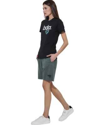 Body Action W Logo Γυναικείο T-Shirt Μαύρο