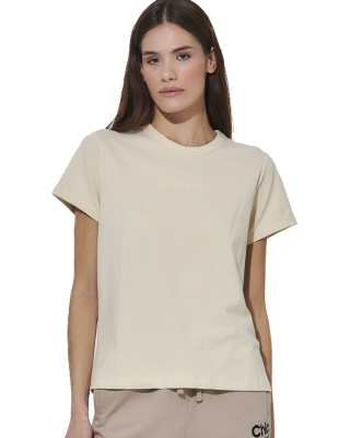 Body Action W Relaxed Fit Tech Pique Γυναικείο T-Shirt Μπεζ