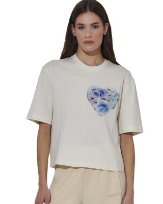 Body Action W Relaxed Fit Mercerised Γυναικείο T-Shirt Μπεζ