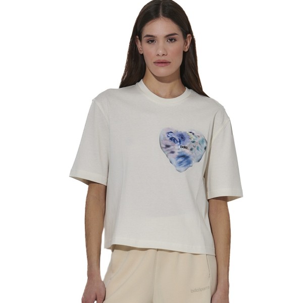 Body Action W Relaxed Fit Mercerised Γυναικείο T-Shirt Μπεζ