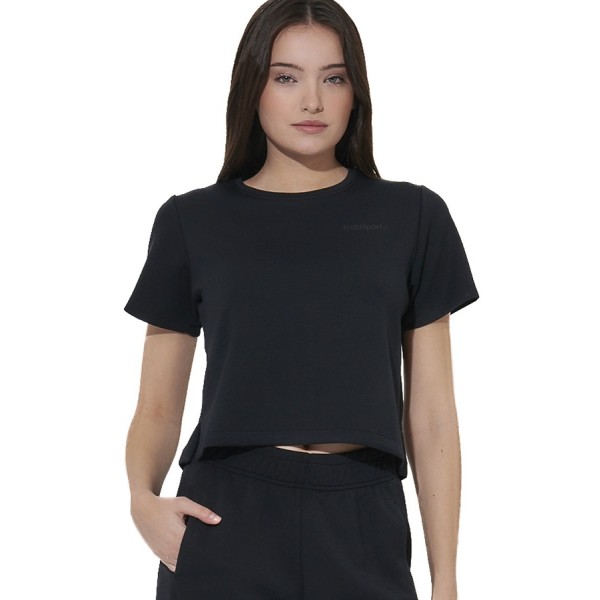 Body Action W Modal Straight-Cut Γυναικείο T-Shirt Μαύρο