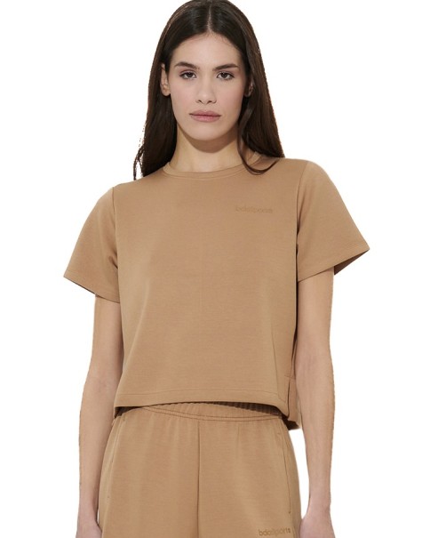 Body Action W Modal Straight-Cut Γυναικείο T-Shirt Καφέ Body Action W Modal Straight-Cut Γυναικείο T-Shirt Καφέ