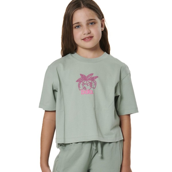 Body Action G Short Sleeves Graphic Παιδικό T-Shirt Πράσινο