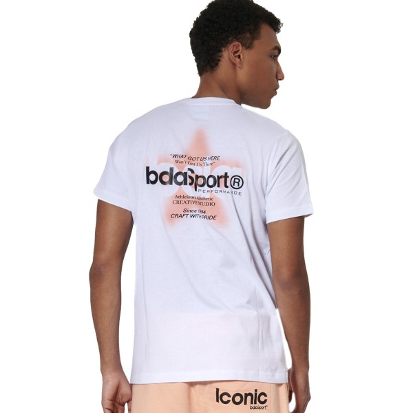 Body Action M Slim Fit Ανδρικό T-Shirt Λευκό