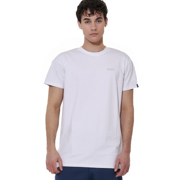 Body Action M Slim Fit Stretch Jersey Ανδρικό T-Shirt Λευκό