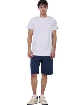 Body Action M Slim Fit Stretch Jersey Ανδρικό T-Shirt Λευκό