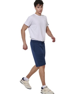 Body Action M Slim Fit Stretch Jersey Ανδρικό T-Shirt Λευκό
