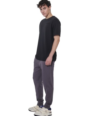 Body Action M Regular Fit Tech Pique Ανδρικό T-Shirt Μαύρο