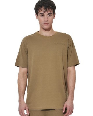 Body Action M Regular Fit Tech Pique Ανδρικό T-Shirt Χακί