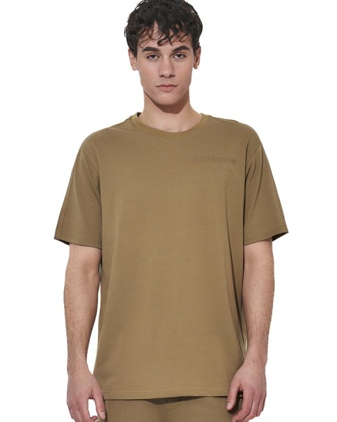 Body Action M Regular Fit Tech Pique Ανδρικό T-Shirt Χακί Body Action M Regular Fit Tech Pique Ανδρικό T-Shirt Χακί