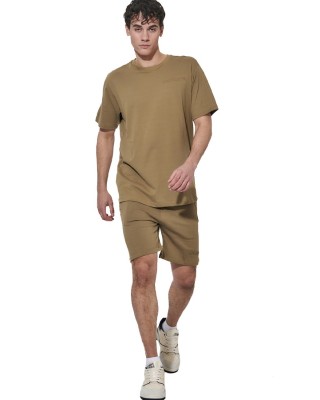 Body Action M Regular Fit Tech Pique Ανδρικό T-Shirt Χακί