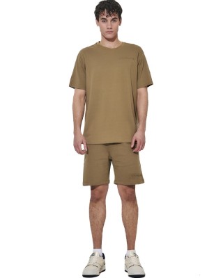 Body Action M Regular Fit Tech Pique Ανδρικό T-Shirt Χακί