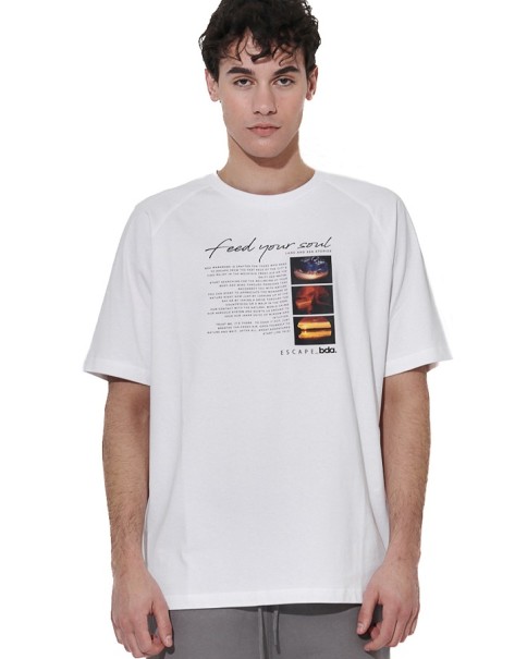 Body Action M Short Sleeve Front Graphic Ανδρικό T-Shirt Λευκό Body Action M Short Sleeve Front Graphic Ανδρικό T-Shirt Λευκό
