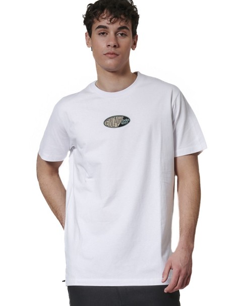 Body Action M Graphic Ανδρικό T-Shirt Λευκό