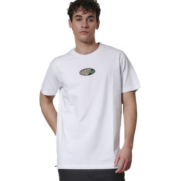 Body Action M Graphic Ανδρικό T-Shirt Λευκό