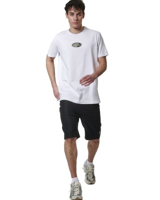 Body Action M Graphic Ανδρικό T-Shirt Λευκό