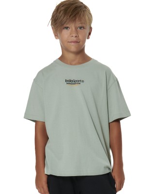 Body Action B Heavy Jersey Graphic Παιδικό T-Shirt Πράσινο