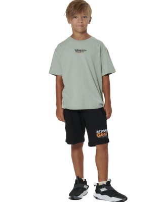 Body Action B Heavy Jersey Graphic Παιδικό T-Shirt Πράσινο