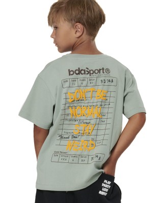 Body Action B Heavy Jersey Graphic Παιδικό T-Shirt Πράσινο