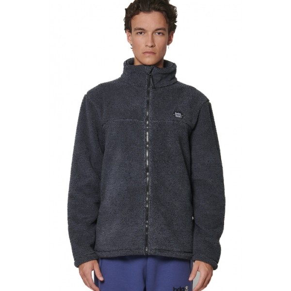 Body Action Bonded Sherpa Fleece Zip-Through Ανδρική Ζακέτα Γκρι Body Action Bonded Sherpa Fleece Zip-Through Ανδρική Ζακέτα Γκρι