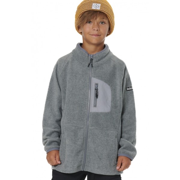 Body Action Full-Zip Polar Fleece Παιδική Ζακέτα Γκρι