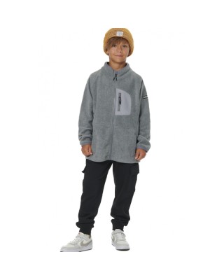 Body Action Full-Zip Polar Fleece Παιδική Ζακέτα Γκρι