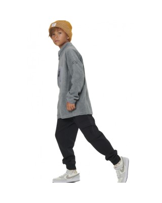 Body Action Full-Zip Polar Fleece Παιδική Ζακέτα Γκρι