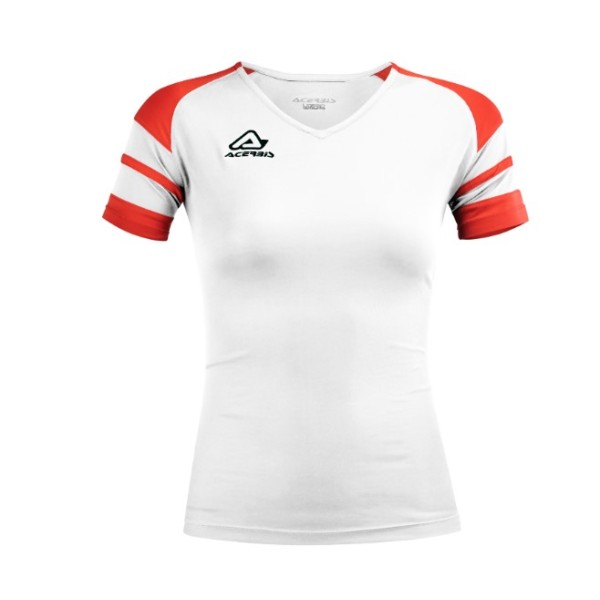 Acerbis Kemari Woman S/S Jersey White/Red Γυναικείο T-Shirt