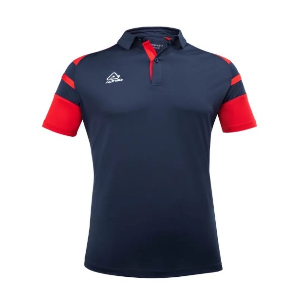 Acerbis Kemari S/S Polo Blu/Rosso Ανδρικό T-Shirt