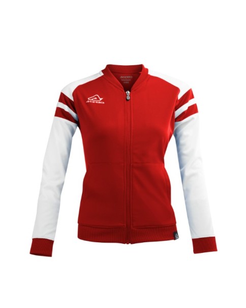 Acerbis Kemari Woman Tracksuit Jacket Red/Wht Γυναικεία Ζακέτα