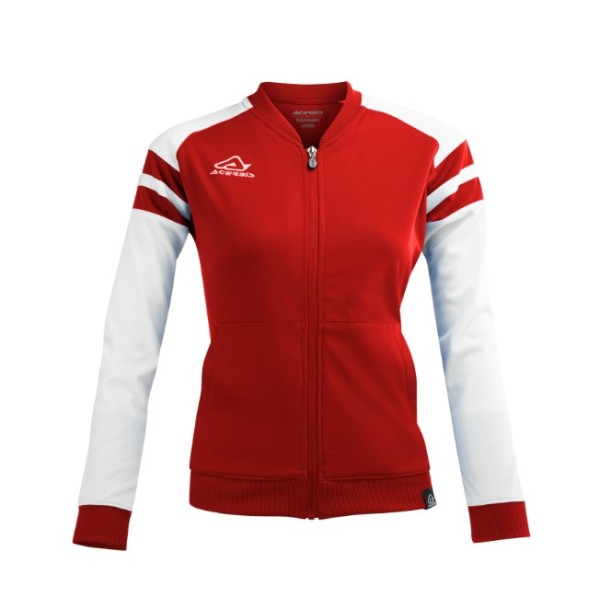 Acerbis Kemari Woman Tracksuit Jacket Red/Wht Γυναικεία Ζακέτα
