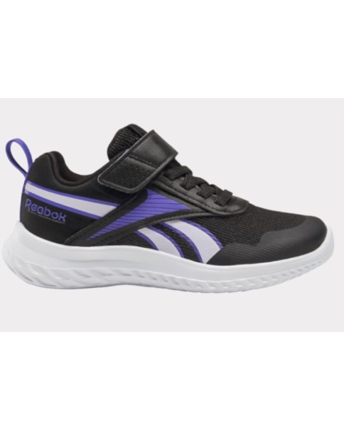 Reebok Rush Runner Syn Velcro Παιδικά Παπούτσια Μαύρο Μωβ Reebok Rush Runner Syn Velcro Παιδικά Παπούτσια Μαύρο Μωβ