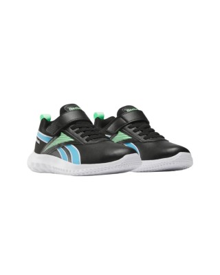 Reebok Rush Runner 5 Syn Elastic Lace Top Strap Μαύρο Παιδικά Παπούτσια 