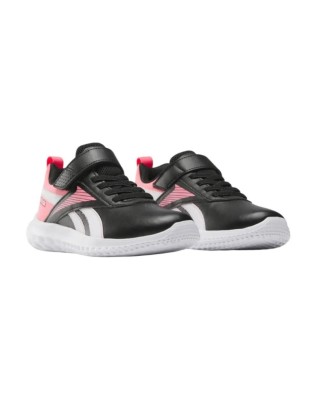 Reebok Rush Runner Syn Velcro Παιδικά Παπούτσια Μαύρο Ροζ