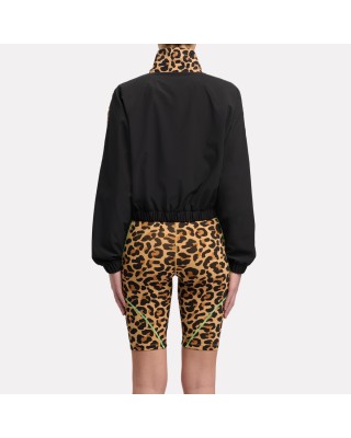 Reebok Animal Print Vector Γυναικείο Μπουφάν Μαύρο