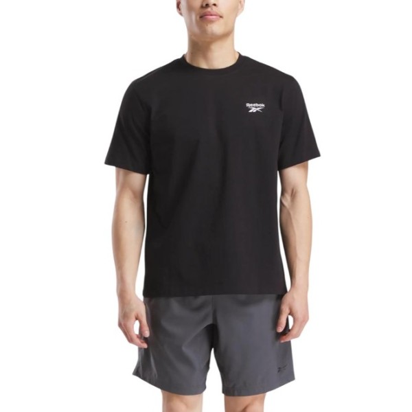 Reebok Id Small Logo Ανδρικό T-Shirt Μαύρο