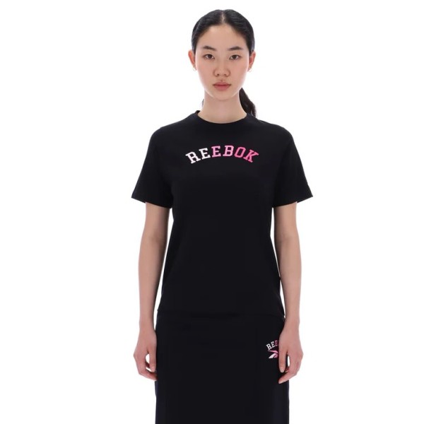 Reebok Ombrel Logo Tee Γυναικείο T-Shirt  Μαύρο