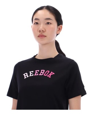 Reebok Ombrel Logo Tee Γυναικείο T-Shirt  Μαύρο