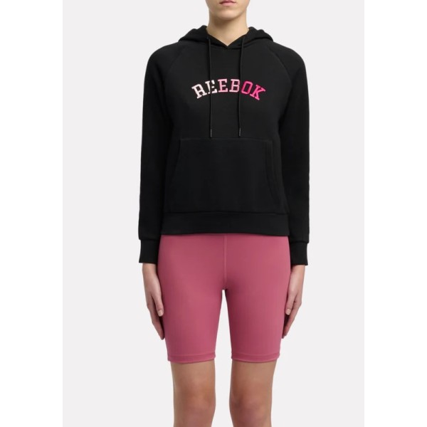 Reebok Obre Logo Fleece Hoodie Γυναικεία Μπλούζα Μαύρη Reebok Obre Logo Fleece Hoodie Γυναικεία Μπλούζα Μαύρη
