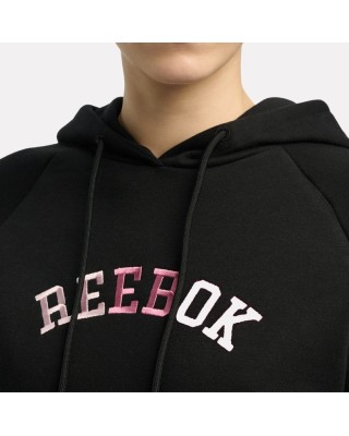 Reebok Obre Logo Fleece Hoodie Γυναικεία Μπλούζα Μαύρη Reebok Obre Logo Fleece Hoodie Γυναικεία Μπλούζα Μαύρη