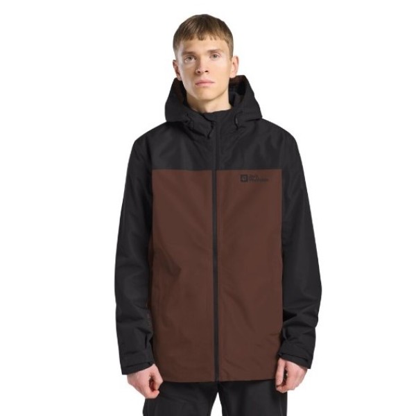 Jack Wolfskin Taubenberg 3In1 Jkt M Dark Brown Ανδρικό Μπουφάν