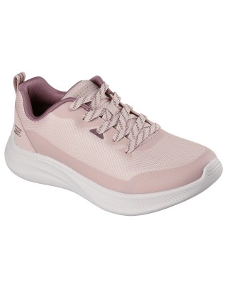 Skechers Bobs Mesh Lace Up Γυναικείο Παπούτσι Ροζ