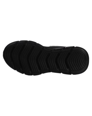 Skechers Bobs B Flex Debossed Μαυρο Ανδρικό Παπούτσι Δέρμα / Συνθετικό Δέρμα