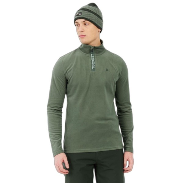 Protest 1/4 Zip Active Top Aspen Green Ανδρική Μπλούζα Fleece