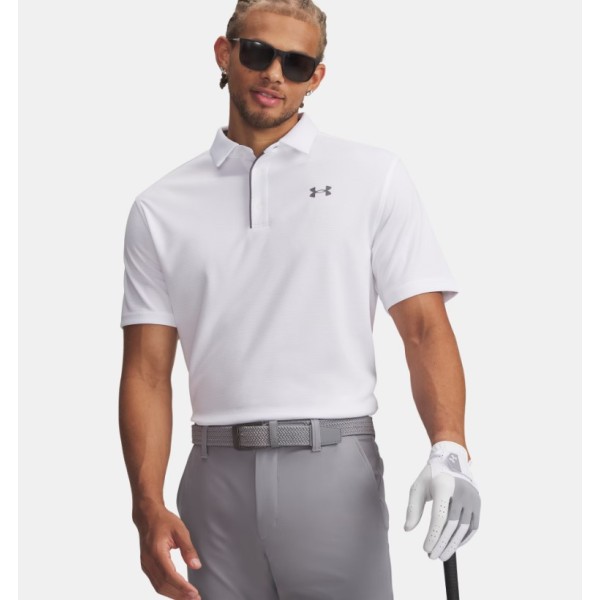 Under Armour Tech Ανδρικό Polo Λευκό