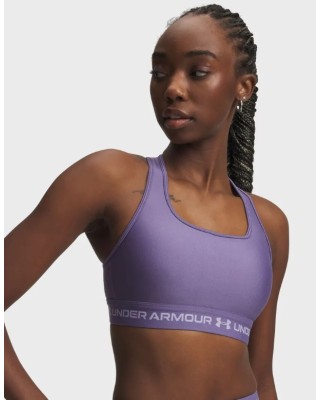 Under Armour Crossback Mid Bra Αθλητικό Μπουστάκι Μωβ