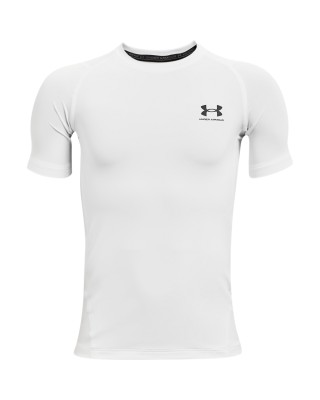 Under Armour Heatgear Παιδική Ισοθερμική Μπλούζα Λευκή