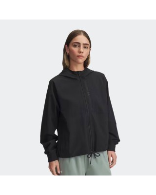 Under Armour Woven Fz Jacket Γυναικεία Ζακέτα Μαύρο